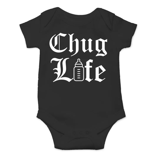 AW Fashions Chug Life Baby Bodysuit Funny, Cute, and Comfortable Infant Apparel - Trendy Newborn Clothing