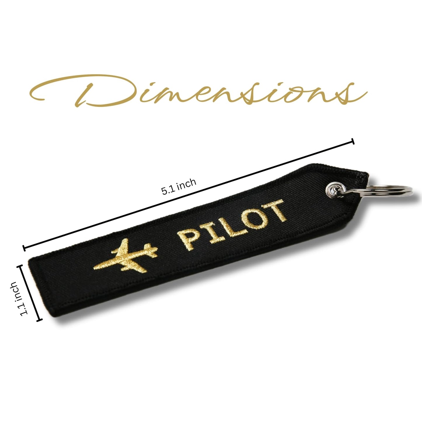 Flight Crew Keychain – Embroidered Aviation Luggage Tag for Pilots, Flight Attendants, Students & Future Pilots – Fly Safe Keychain & Gifting for Men, Women & Kids
