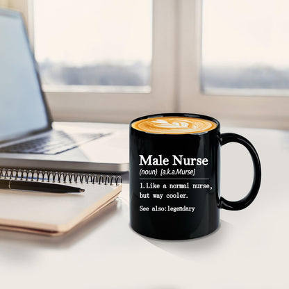 Nurses Gifts for Men Male, Like A Normal Nurse But Way Cooler Coffee Mug, Nurse Practitioner Nursing Student Nurses Week Gifts for Practitioner Graduate, 11 Oz
