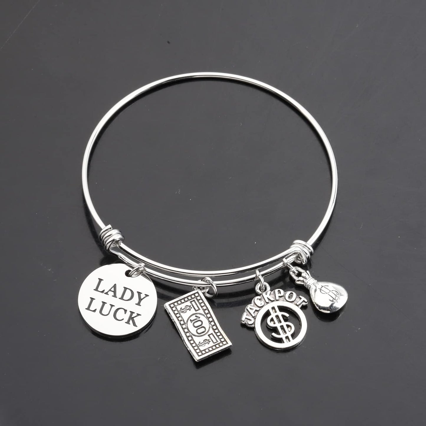TGBJE Luck Gambler Gift Casino Queen Gift Lady Luck Bracelet Gambling Jackpot Gifts