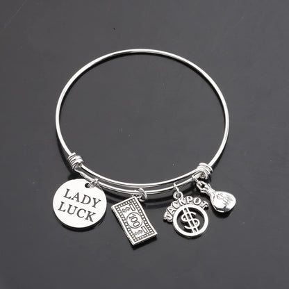 TGBJE Luck Gambler Gift Casino Queen Gift Lady Luck Bracelet Gambling Jackpot Gifts