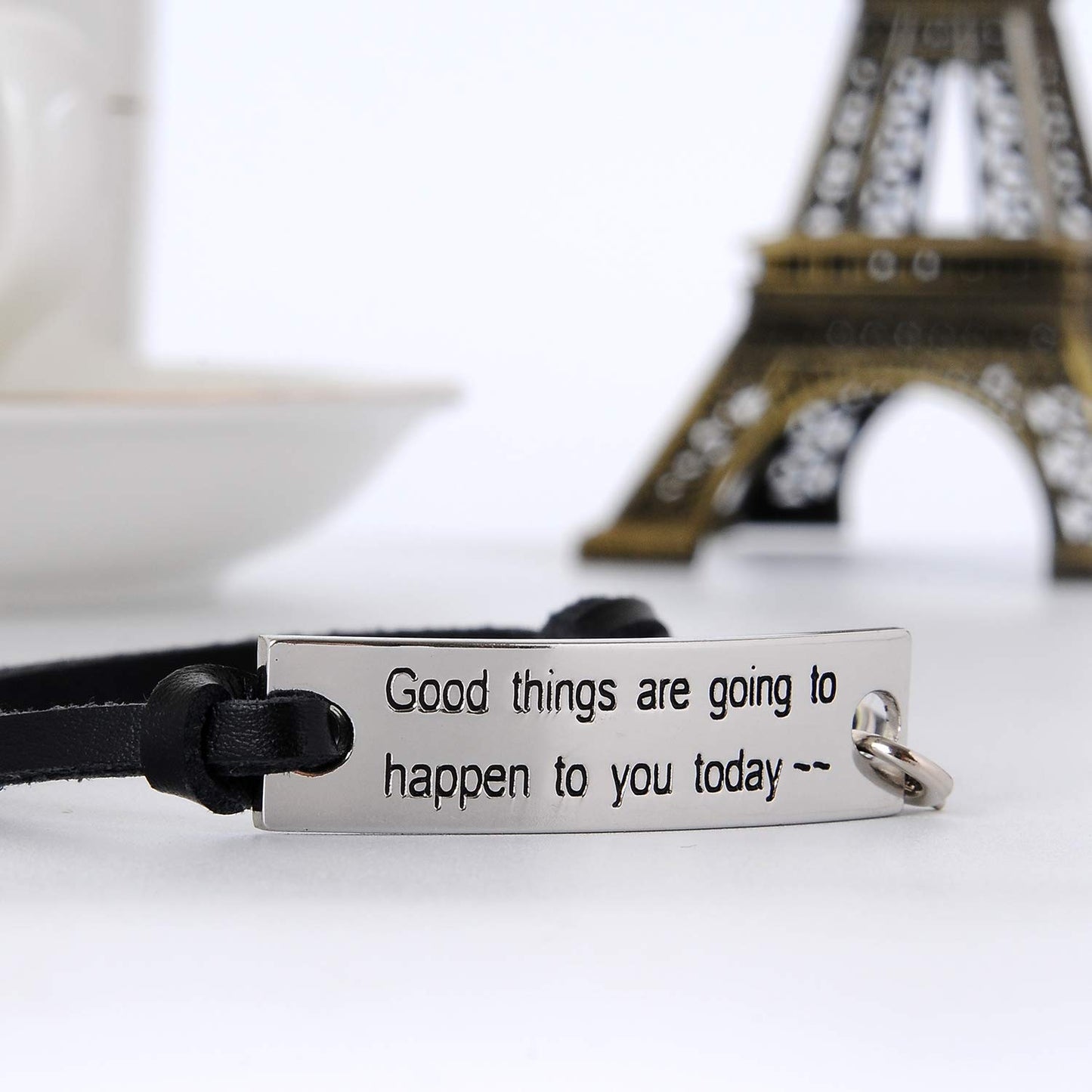 AleapDoll Christmas Stocking Stuffers Gifts 12 Pcs Bulk Inspirational Gifts Leather Bracelets for Women Motivational Quotes Message Encouragement Cuff