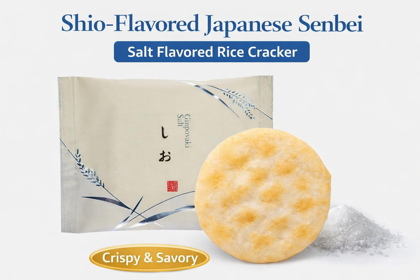 Japanese Rice Cracker Assortment Box – Traditional Senbei Snack with Soy Sauce, Seaweed, Plum & Salt flavor Authentic Japanese Confection Gift Set