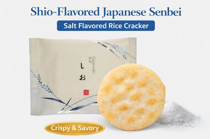 Japanese Rice Cracker Assortment Box – Traditional Senbei Snack with Soy Sauce, Seaweed, Plum & Salt flavor Authentic Japanese Confection Gift Set