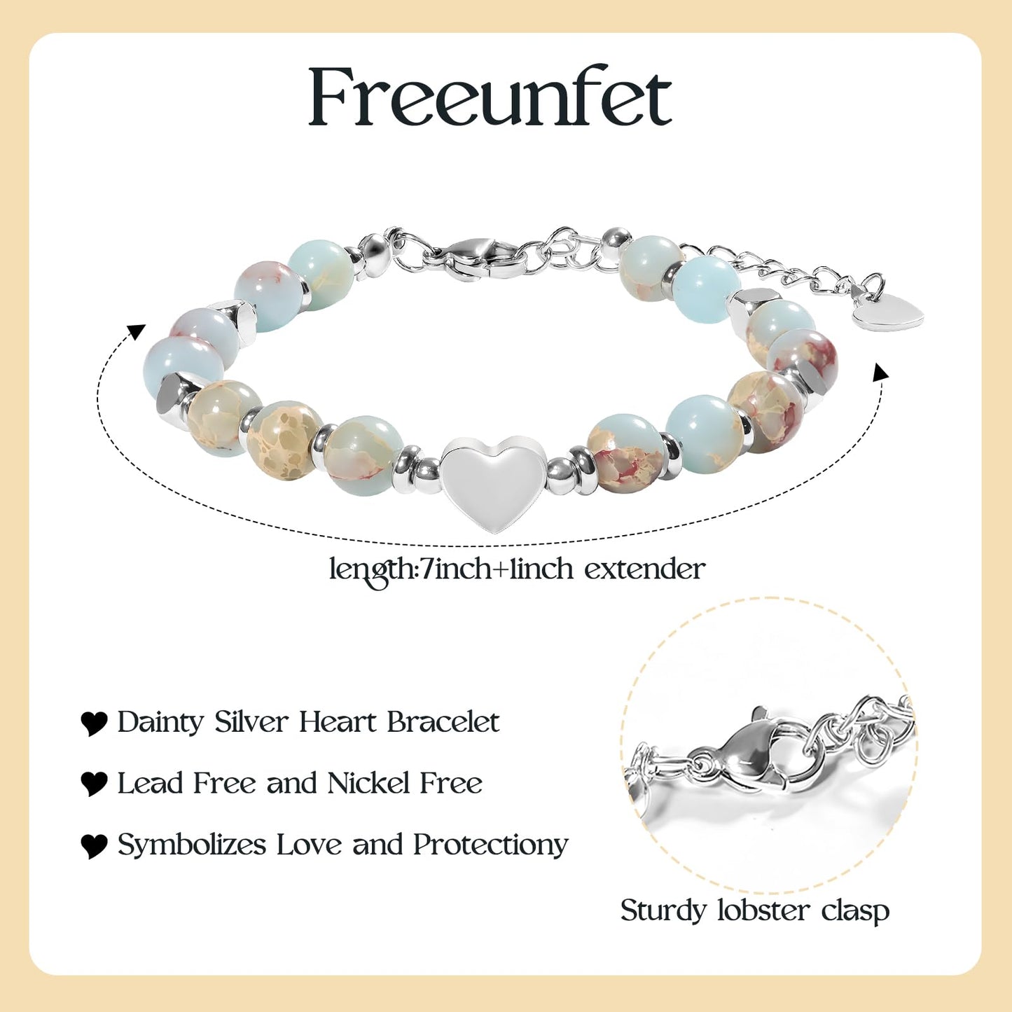 Women's Beaded Stretch Bracelets - Inspirational Sometimes You Forget You're Awesome Friendship Jewelry, Dainty Birthday Gift for Best Friends, Mom, Sister, Daughter