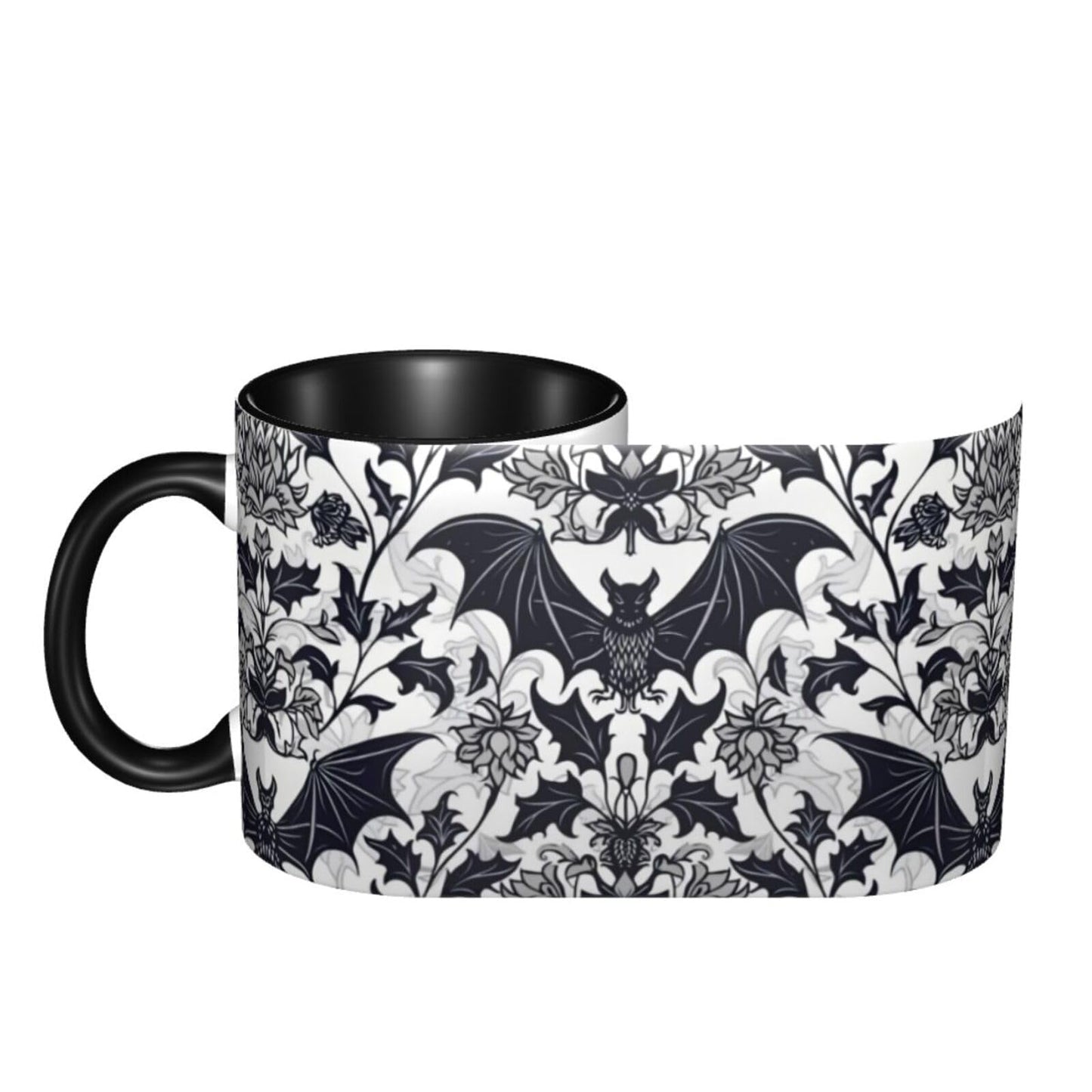 Bat Coffee Mug 11oz Ceramic Tea Cup Kitchen Decor Microwave Safe for Office and Home Novelty Christmas Gifts for Men Women