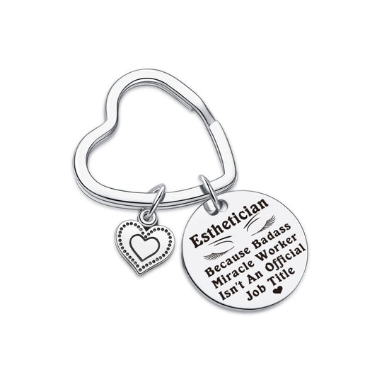 7RVZM Esthetician Thank You Gift Beautician Jewelry Esthetician Christmas Keychain BFF Gift