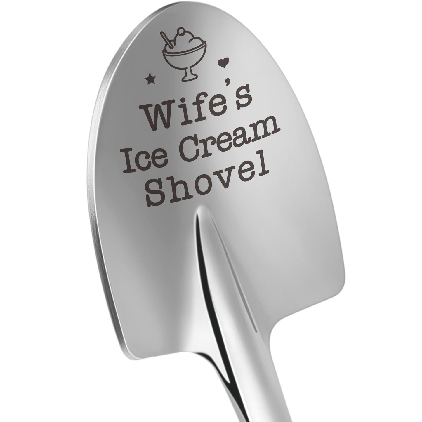 Mothers Day for Wife from Husband, To My Wife Mother's Day Anniversary Wedding Birthday Gifts for Women Wifey I Love You Valentines Easter Romantic Gift for Her, Funny Wife's Ice Cream Shovel Spoon