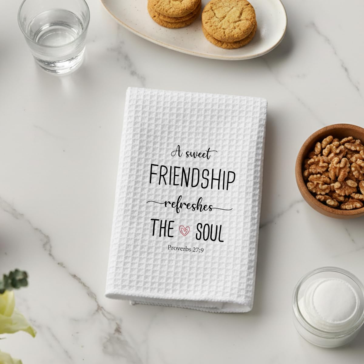 A Sweet Friendship Refreshes The Soul, Christian Gifts for Women Friends, Friendship Gifts for Christian Kitchen Towel Hand Towels, Hostess Gifts