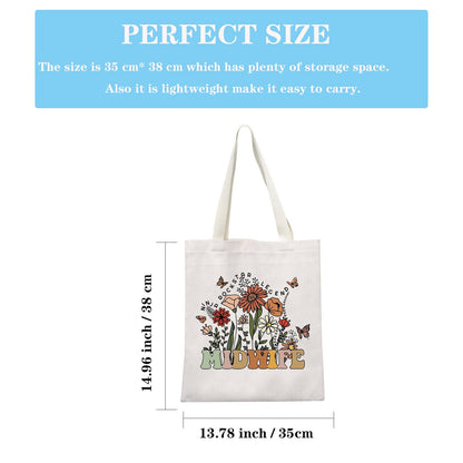 GJTIM Midwife Gift Doula OB Nurse Obstetrician Gift OBGYN Midwife Appreciation Gift Midwife Tote Bag