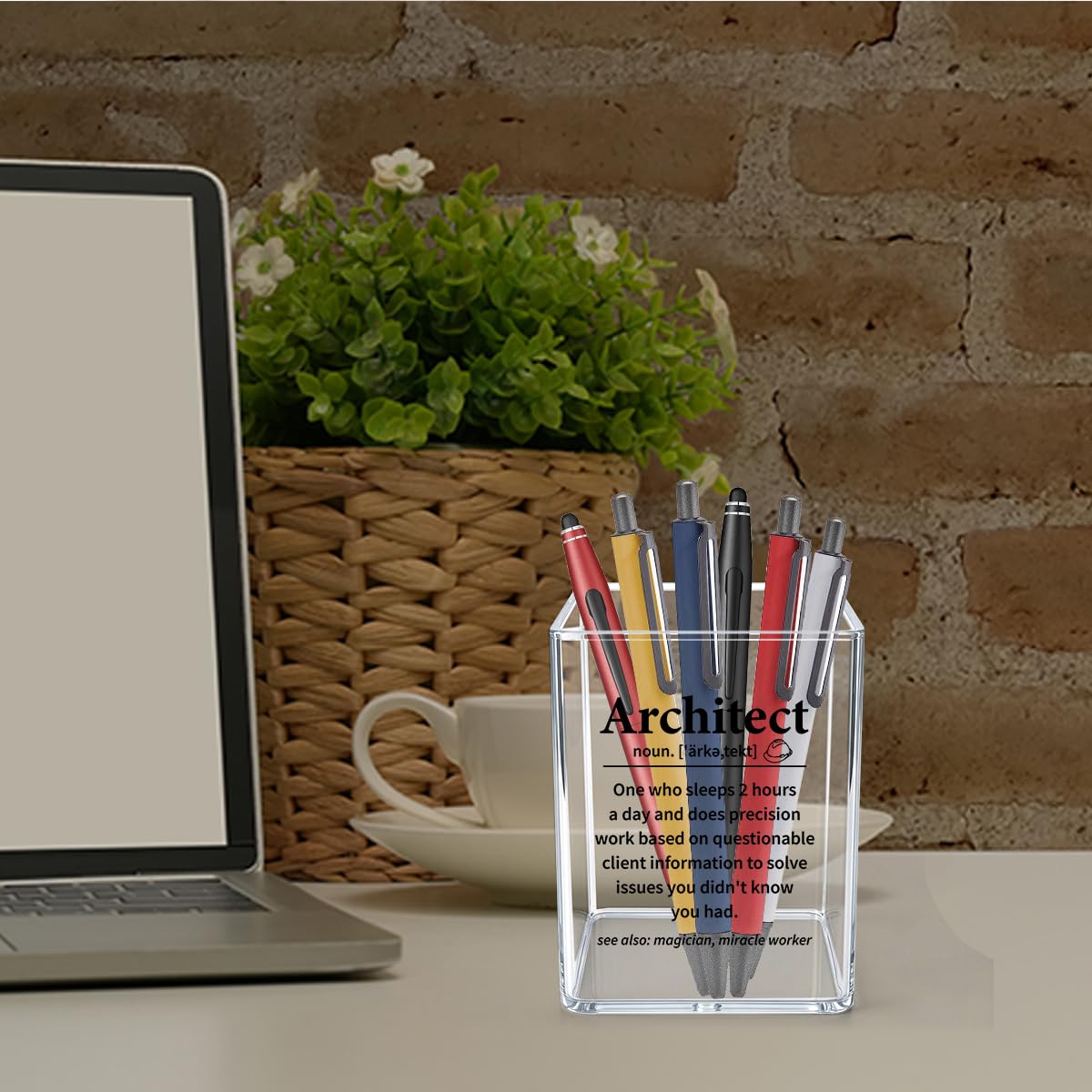 Gifts for Architects, Funny Architecture Architectural Engineering Gifts for Women Men, Architect Student Definition Clear Desk Decorative Sign Office Home Acrylic Decor Acrylic 2.5 x 4 inch