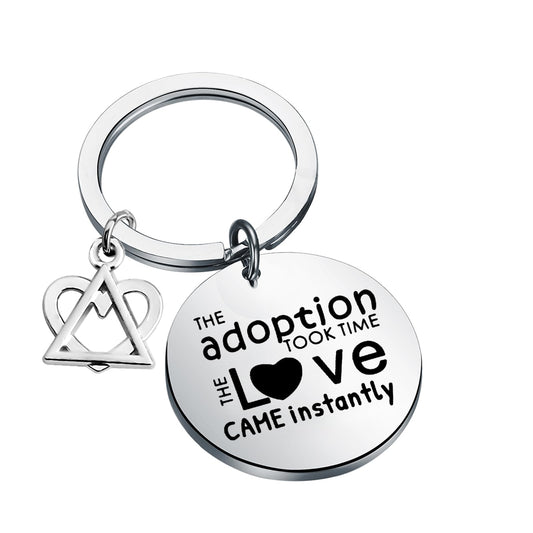 TGBJE Adoption Symbol Charm Keychain Gotcha Day Keychain Adoption Gifts Adoptive Mom Jewelry Foster Parent Thank You Gift