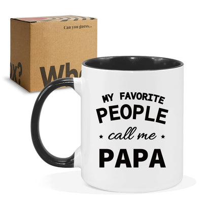 Papa Coffee Mug 11Oz Papa Gifts from Kids Grandkids, Fathers Day Birthday Gift for Dad Christmas Gift from Daughter, Son, Funny Dad Mug Microwave & Dishwasher Safe