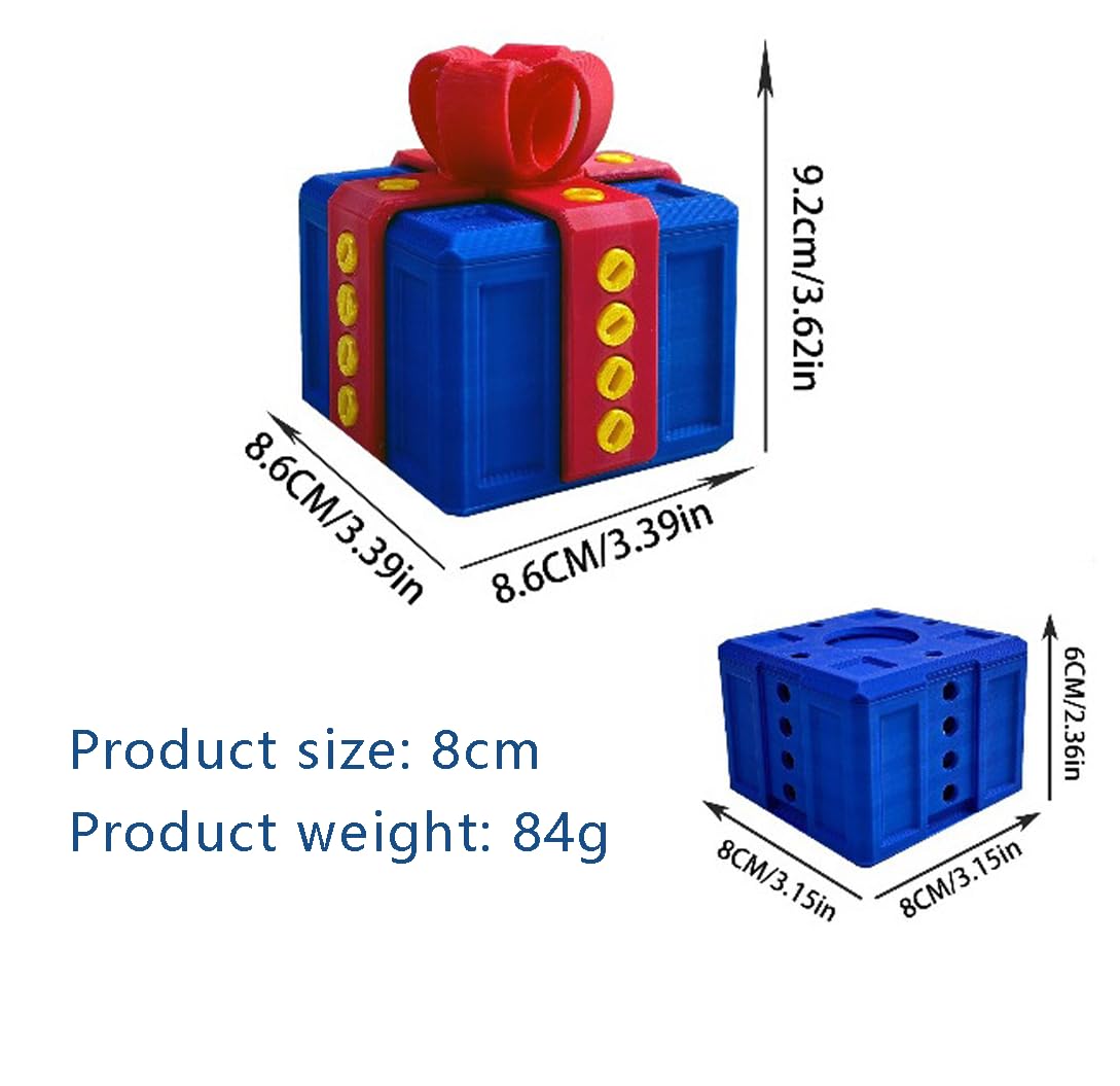 Annoying Gift Box with Screws Funny The Annoying Present Prank Box Thanksgiving Christmas White Elephant Perfect Gag Gift for All Occasions (Black-Gold)