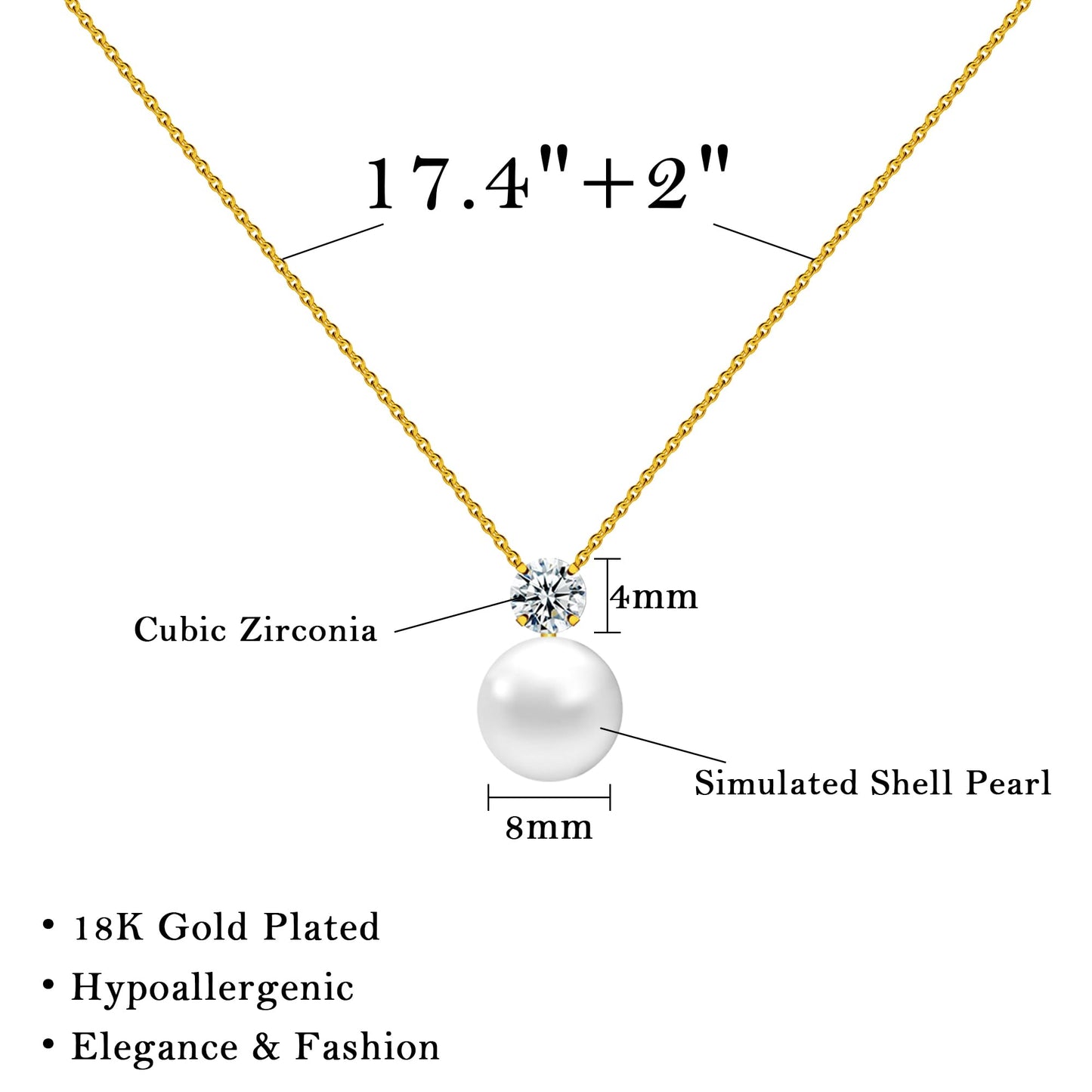 PEALICIOUS Single Pearl Necklace as Birthday Gifts for Mom, Bonus Mom Gifts for Step Mother from Daughter Son, Mother in Law Necklace with CZ from Bridal as Mother of the Groom Jewelry Gifts