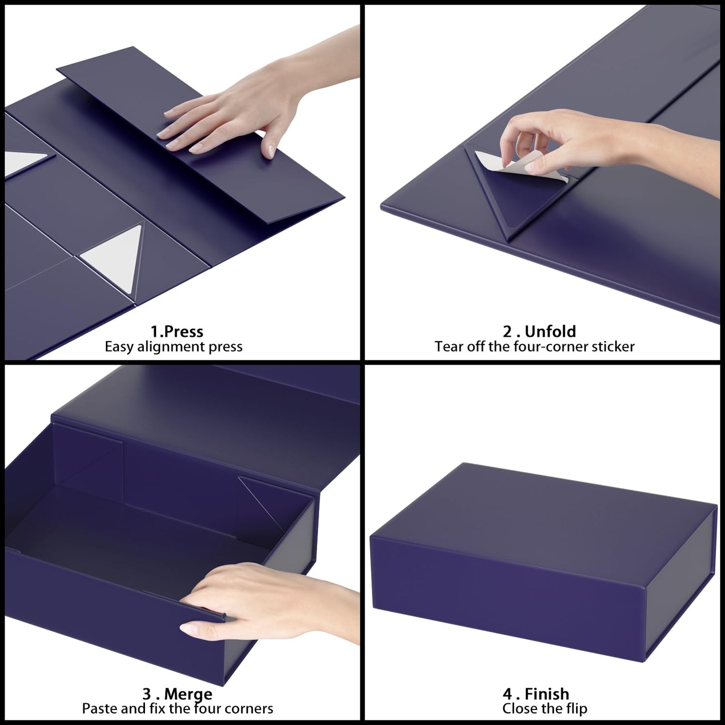 ROSTELACK Blue Gift Box 11.9" x 8.5" x 3.3" with Magnetic Closure Lid Boex for Presents,Bridesmaid Gifts Box,Cute Box,Birthday Boxs,Luxury for Gift Packaging, Magnetic Gifts Boxe for Wrapping
