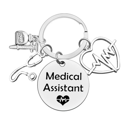 Xiahuyu Medical Assistant Gifts Medical Assistant Keychain MA Medical Assistant Graduation Gifts MA Student Gift Medical Assistant Appreciation Christmas Birthday Gift
