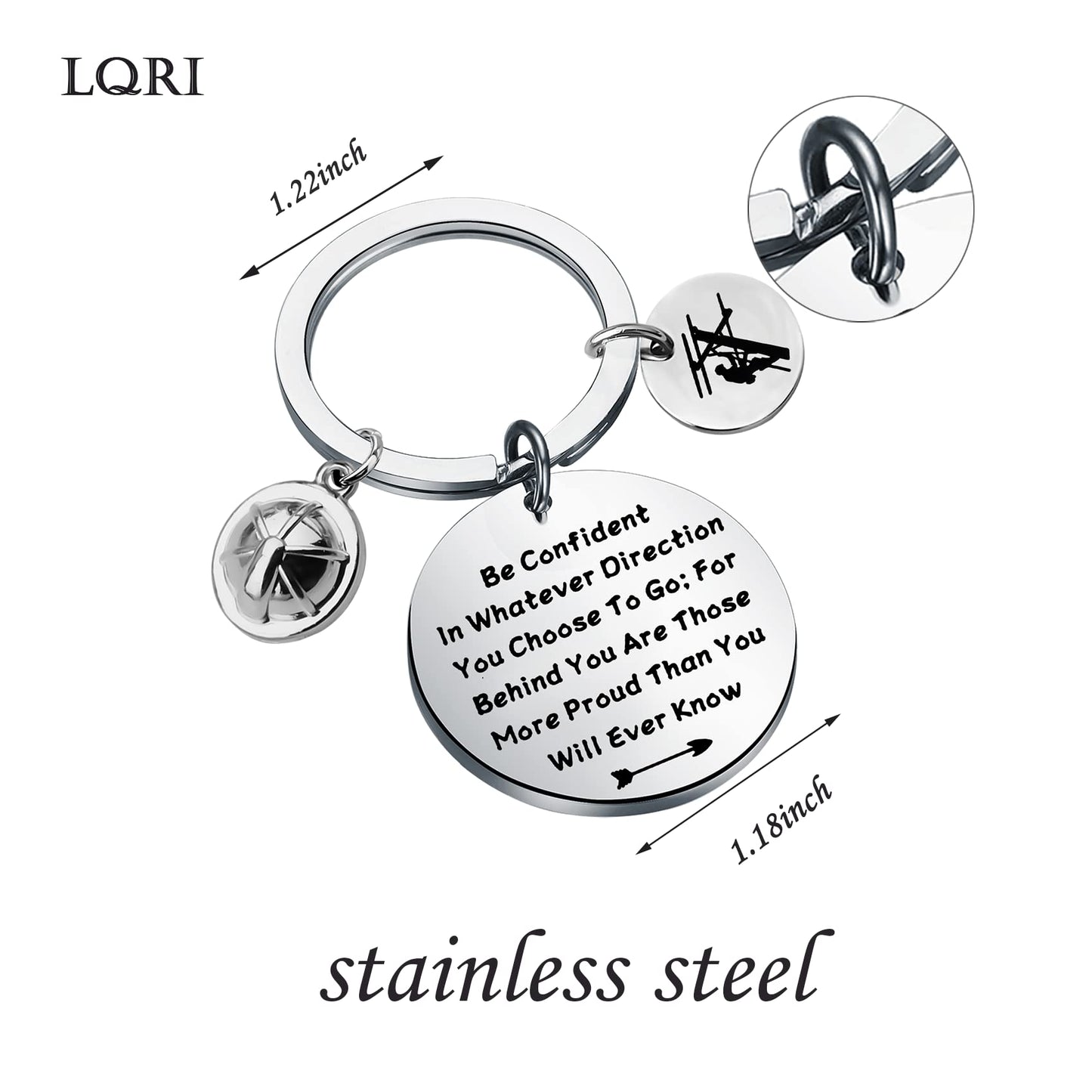 LQRI Lineman Keychain Electrician Gifts Lineman Gift Electricians Tower Techs Gifts Electrician Graduation Graduate Gift