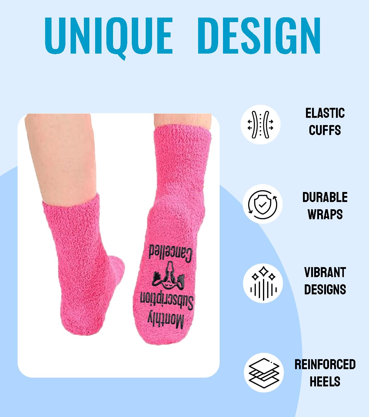 Hysterectomy Recovery Must Haves Socks, Hysterectomy Recovery Gifts for Women - Monthly Subscription Cancelled, Rose Red