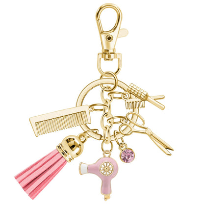 Hair Stylist Gifts Comb Scissors Charm Keychain Cosmetology Hairstylist Gifts Hairdresser Keychain for Women Barber Gift Cosmetology Graduation Gift Christmas Birthday Presents for Hair Dresser