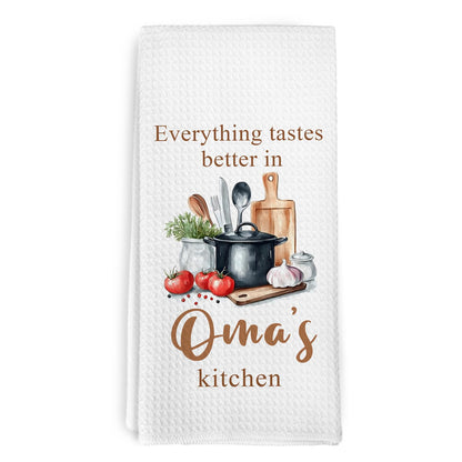 German Grandma Gifts Kitchen Towels, Mothers Day Christmas Birthday Gift for Grandma, Housewarming Gift New Home Decorative Hand Dish Tea Towels for New Home Kitchen,16x24 Inch