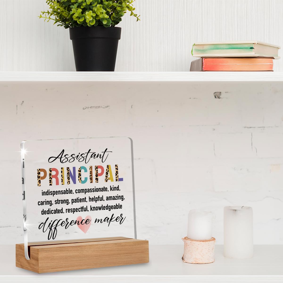 Assistant Principal Gifts for Women Men, Assistant Principal Appreciation Gifts Back to School, Unique Office Decorative Signs Plaque for Desk