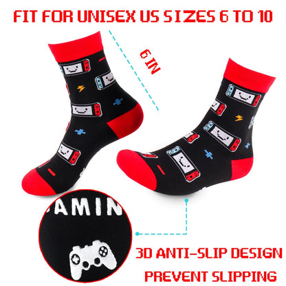 Gamer Gifts for Teenage Boys, 2026 Graduation Gift for Teens, Gaming Dad Gift, Gaming Gifts for Men Brother Uncle Boyfriends, A Pair of Gamer Socks + One Throw Pillow Covers