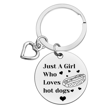 Xiahuyu Hot Dog Gifts for Women Girls Hot Dogs Keychain Hot Dog Lover Gift Food Lover Gift Hot Dogs Themed Gifts Christmas Birthday Present for Her Best Friend Sister Daughter Girlfriend