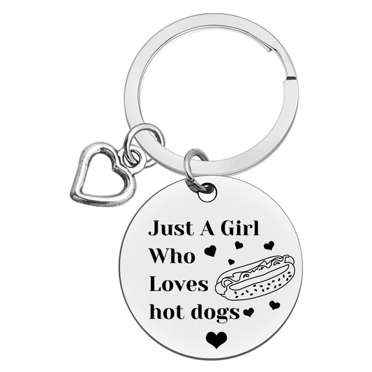 Xiahuyu Hot Dog Gifts for Women Girls Hot Dogs Keychain Hot Dog Lover Gift Food Lover Gift Hot Dogs Themed Gifts Christmas Birthday Present for Her Best Friend Sister Daughter Girlfriend