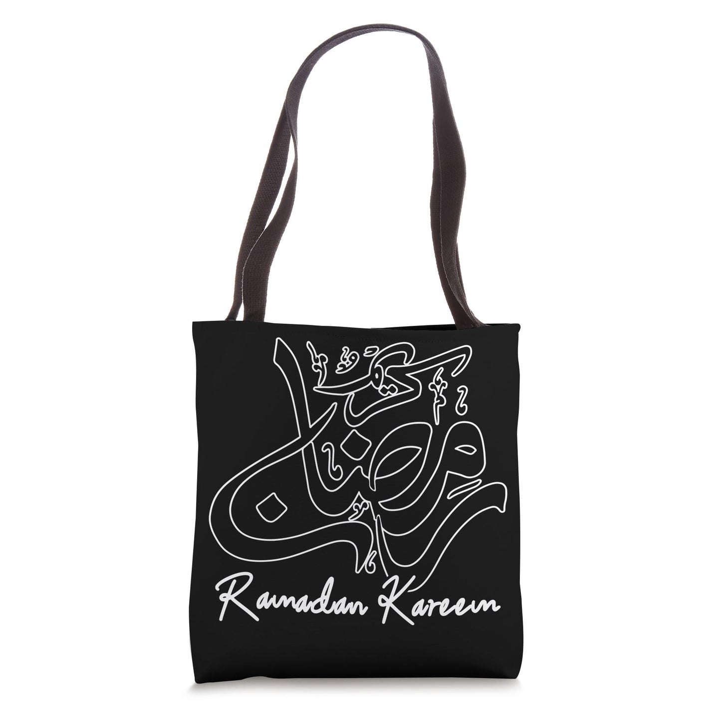 Ramadan Kareem Calligraphy Eid Mubarak Islamic Arabic Tote Bag