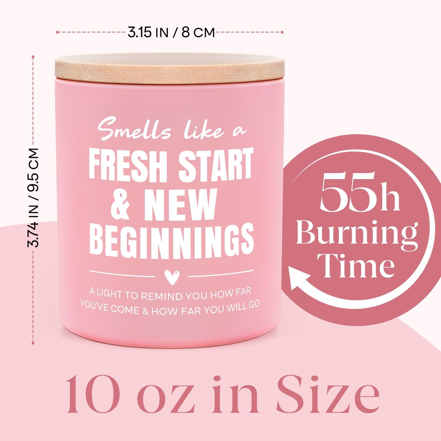 Afterprints New Beginnings Scented Candle 10oz, Divorce Breakup Gifts for Women, Inspirational, Encouragement & Cheer Up Gifts for Friends, Coworkers, Graduation, Promotion, Housewarming