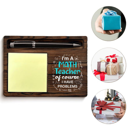 Funny Math Teacher Gifts for Men Women, Gifts for Math Teacher Thank You Appreciation Birthday Retirement Back to School, Sticky Note Holder for Classroom Office Desk Decor