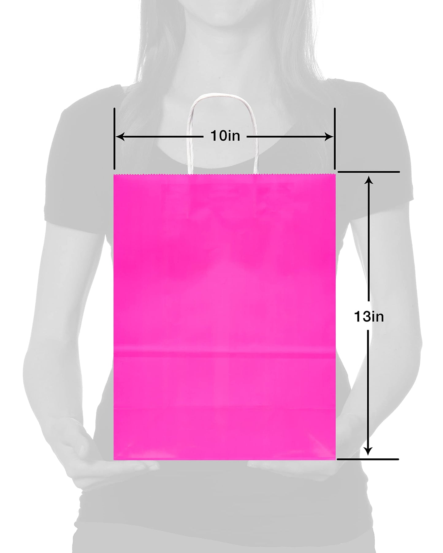 American Greetings 13" 12-Count Large Gift Bags, Pink and Blue Patterns