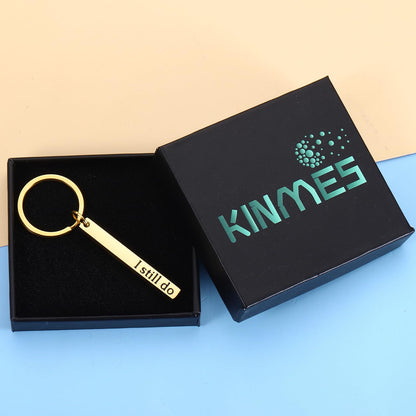 KINMES Bronze 8th Anniversary Keychain Gifts for Women Men, Husband Wife, Lovers, Couple, Boyfriend Girlfriend, Unisex
