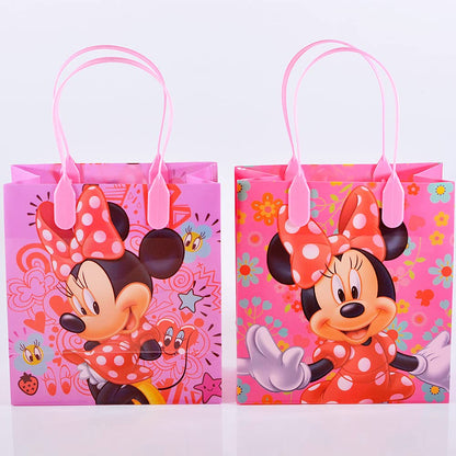 12pc Disney Minnie Mouse Party Loot Bags Birthday Goody Fun Gift Bag Great for Birthday Party