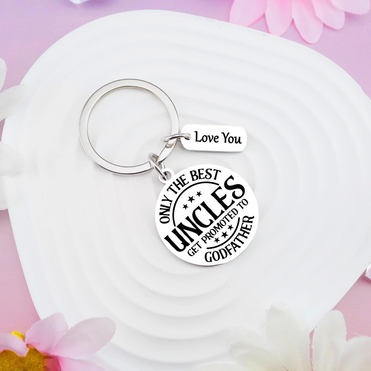 Godfather Proposal Gifts Godfather Gift Keychain Godparents Proposal Gift From Godchild Promoted To Uncle Godfather's Proposal Gifts Uncle Baby Announcement Baptismal Birthday Christmas for Men