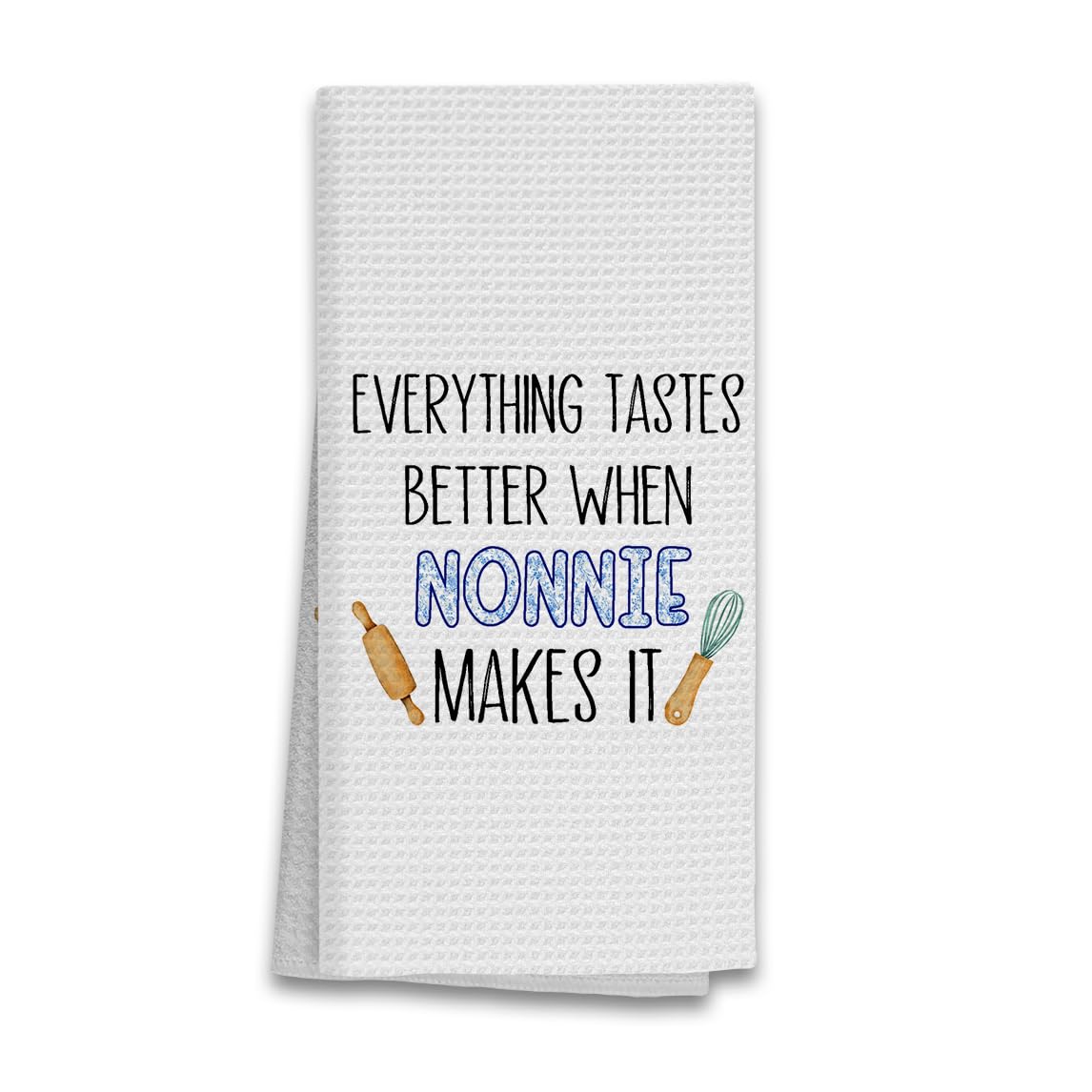 Nonnie Gifts Kitchen Towels, Nonnie Grandma Gifts from Grandkids, Gifts for Grandma Dish Towels for Kitchen, Grandma Gifts for Christmas Birthday Hand Towels for Bathroom, 16x24 Inches