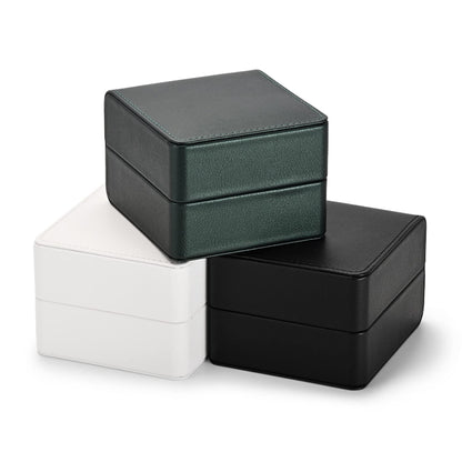 Green Premium PU Leather Watch Gift Box Single Watch Storage Case with Removable Pillow Wristwatch Box(Green)