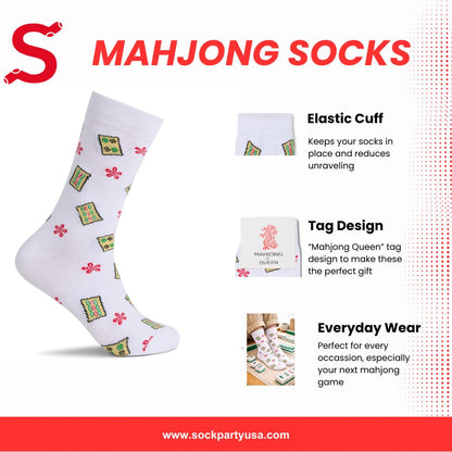 Sock Party Mahjong Socks, Funny Mahjong Gifts For Women, One Size