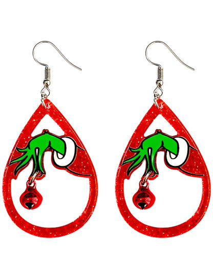 Christmas Red White Green Earrings Gift Holiday Earrings for Women