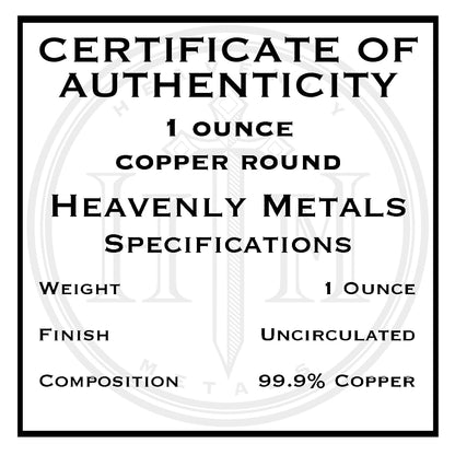 Release The Kraken 1 oz Pure .999 Copper Round Collectible Challenge Coin in Capsule - COA by Heavenly Metals