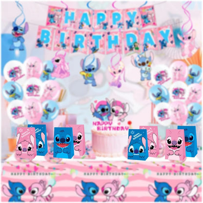 ARHAVI 12Pcs Stitch Party Gift Bags Goodie Bags, Stitch Birthday Party Supplies for Kids Birthday Decorations