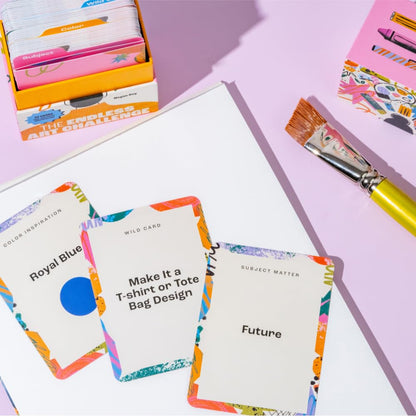 The Endless Art Challenge Card Deck: 90 Creativity Prompt Cards (Overall 25,000 Combinations!) for Never-Ending Art Inspiration (Creative Gifts)