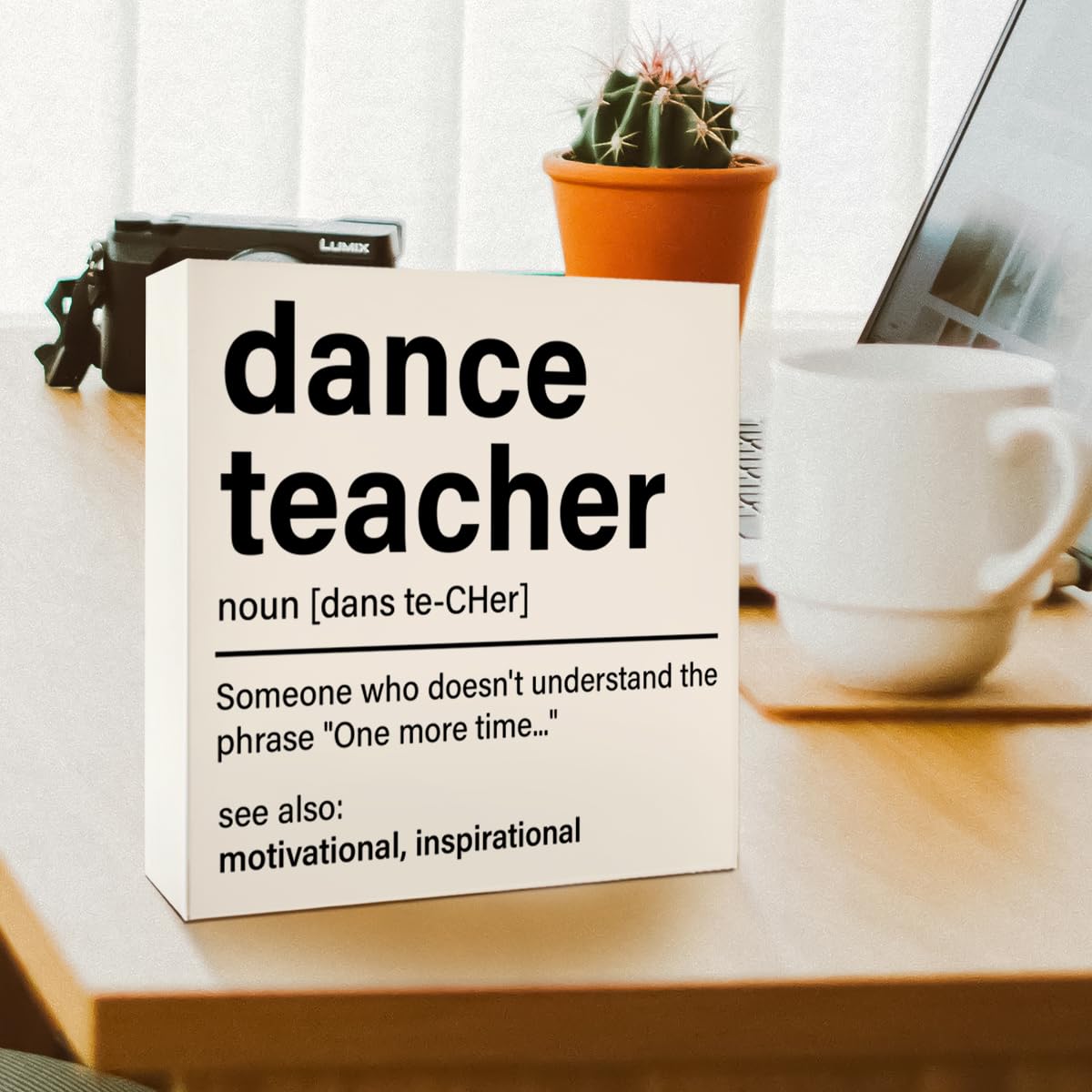 Dance Teacher Appreciation Gifts, Thank You Dance Teacher Gift Dance Instructors Dancer Christmas Birthday Teacher's Day Retirement Gift, Dance Teacher Definition, Wooden Box Sign Desk Decor