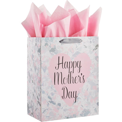 SUNCOLOR 13" Large Gift Bag with Tissue Paper for Mother's Day