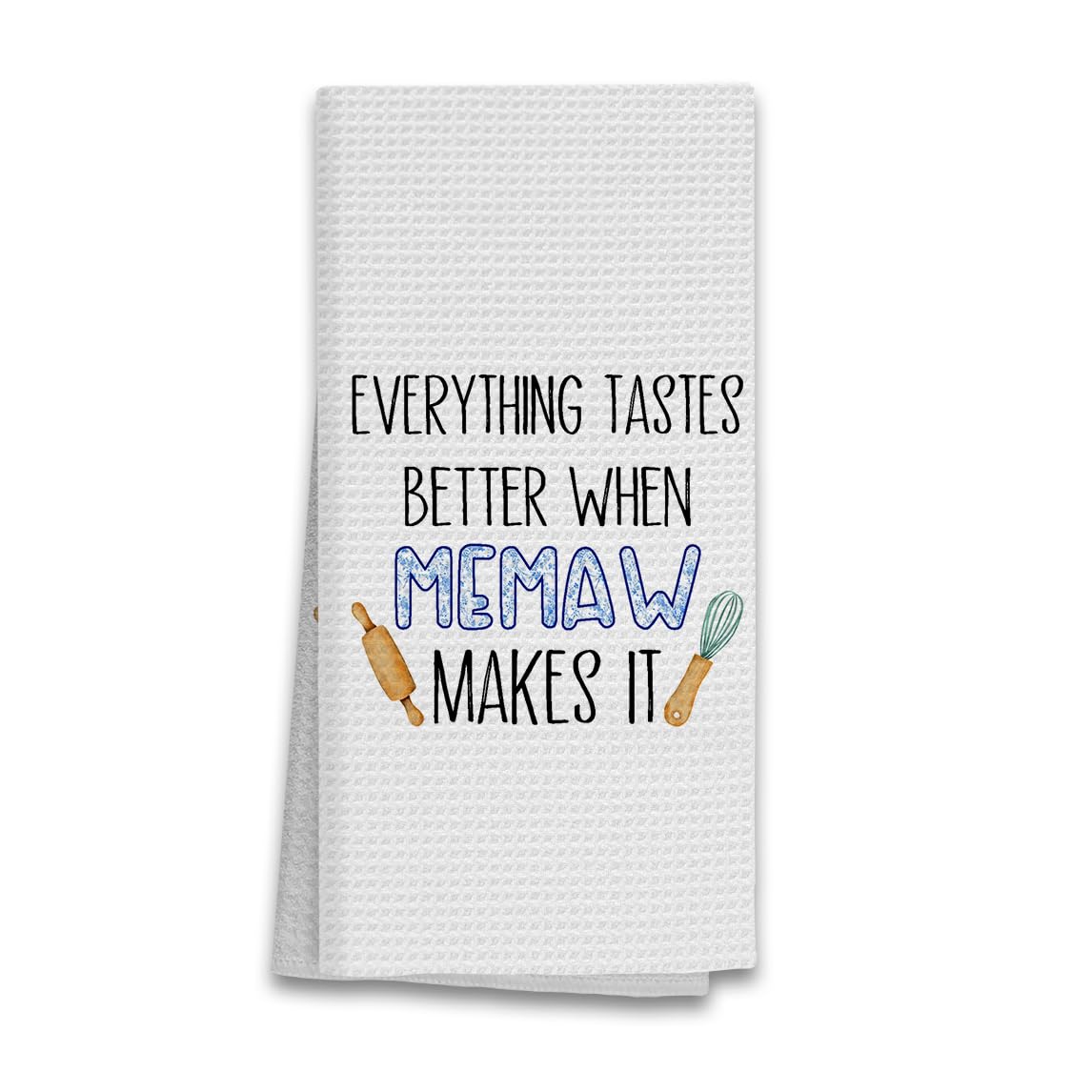 Memaw Gifts Kitchen Towels, Gifts for Memaw Dish Towels Tea Towels, Grandma Kitchen Towel, Grandma Gift from Grandkids Hand Towels for Bathroom, 16x24 Inches