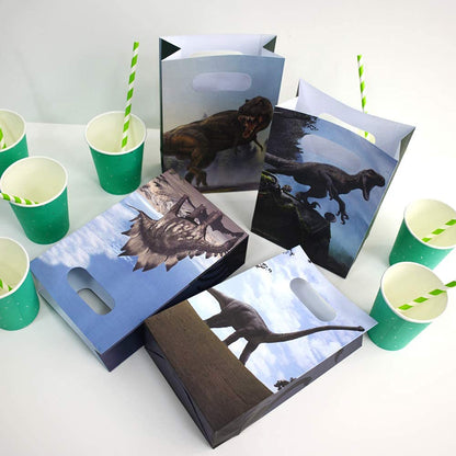 FRIDAY NIGHT 24 Pcs Dinosaur Party Favor Bags Dinosaur Theme Treat Candy Goodies Bag Birthday Party Supplies Decoration