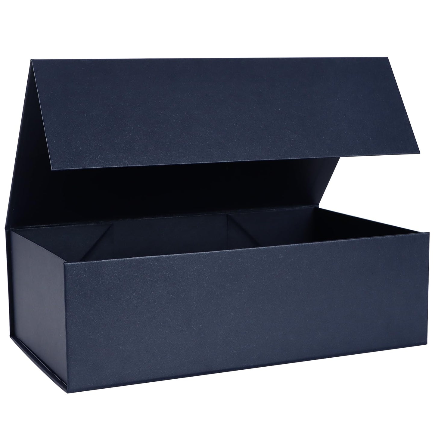 LFBOX Navy Blue Gift Box with Magnetic Lids 13.8x8.3x4.4 in, Bridesmaid Groomsman Proposal Box, Large Rectangle Storage Box 1 Pack