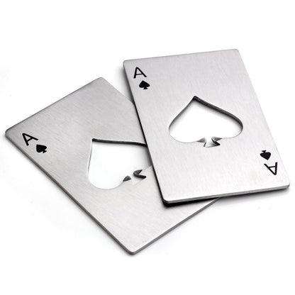 Bottle Opener-Stainless Steel Credit Card Size Casino Bottle Opener for Your Wallet-2 pcs