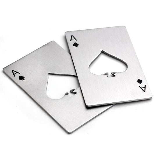 Bottle Opener-Stainless Steel Credit Card Size Casino Bottle Opener for Your Wallet-2 pcs